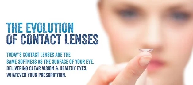 advertisement for contact lenses